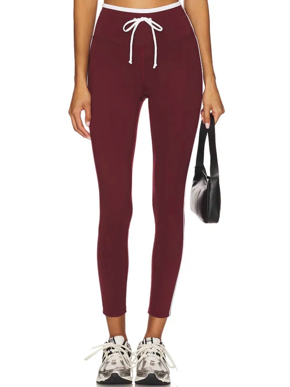 Year of Ours High-Waist Drawstring Leggings - Burgundy